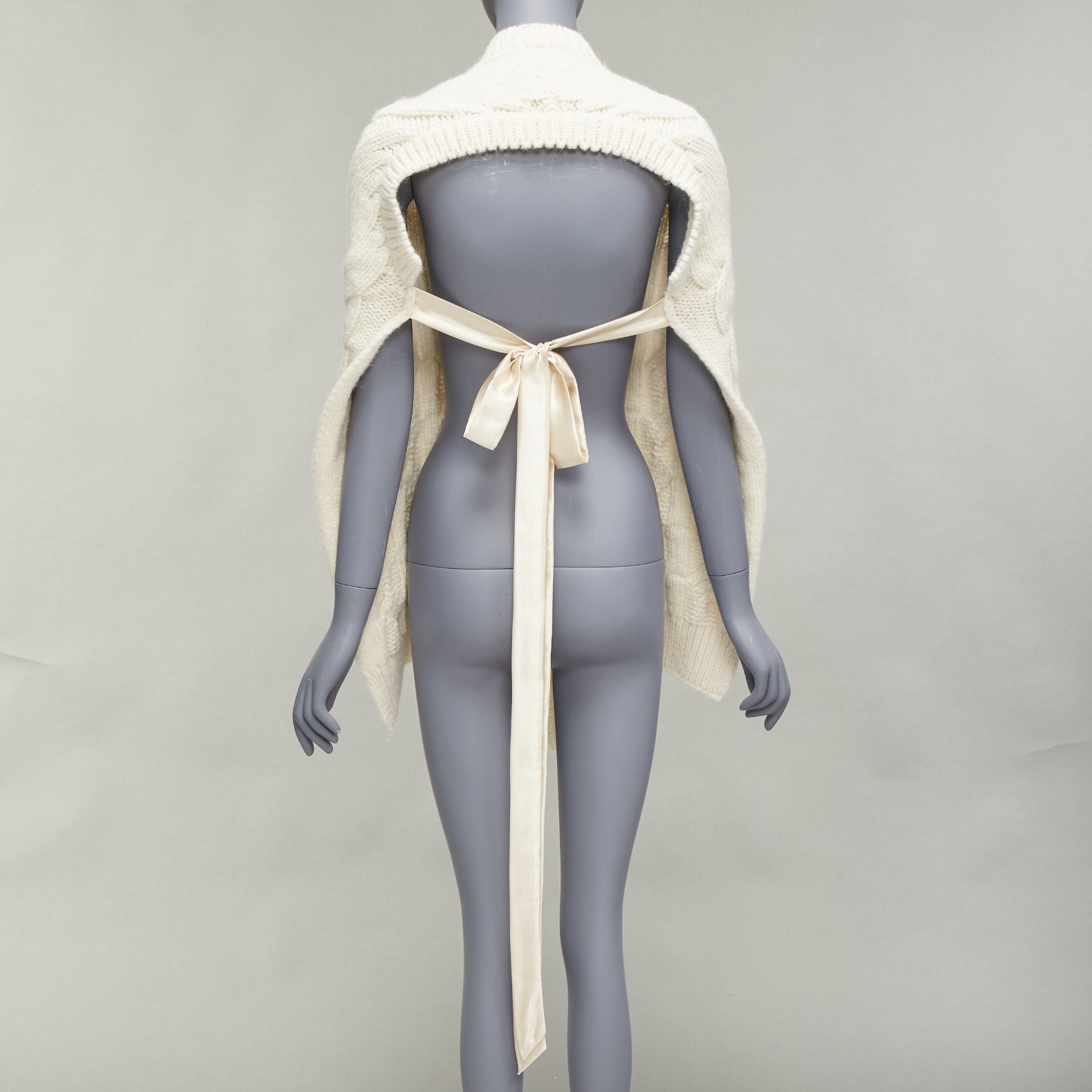 Simone Rocha Ribbon Tie Cable Top - Back view