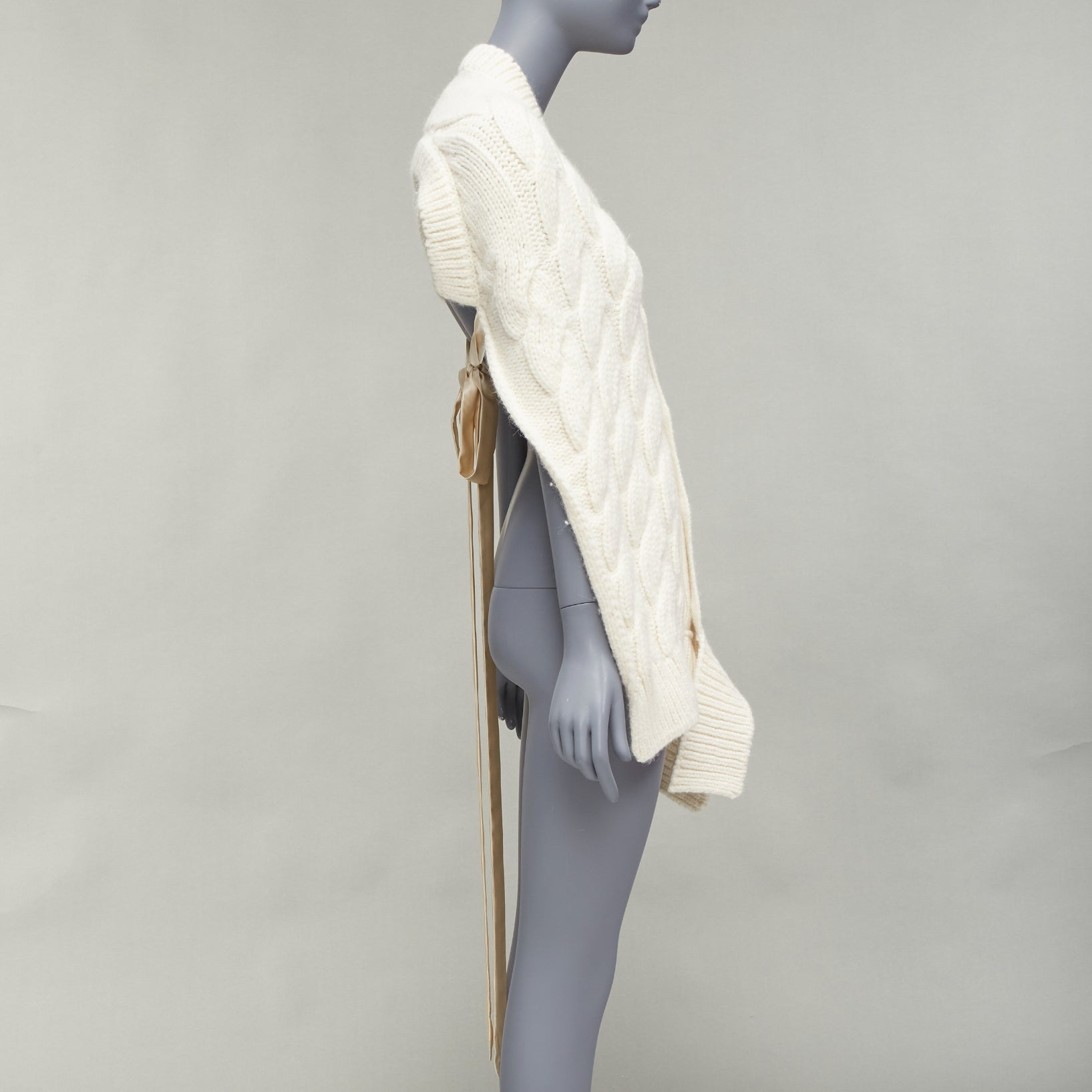 Simone Rocha Ribbon Tie Cable Top - 4