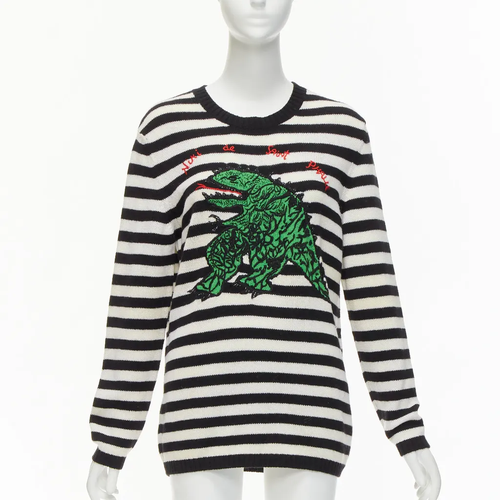 Dior Dinosaur Sweater Black Cashmere Never worn - Front View