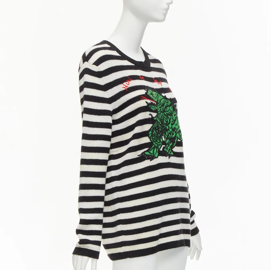 Dior Dinosaur Sweater Black Cashmere Never worn - Inside View