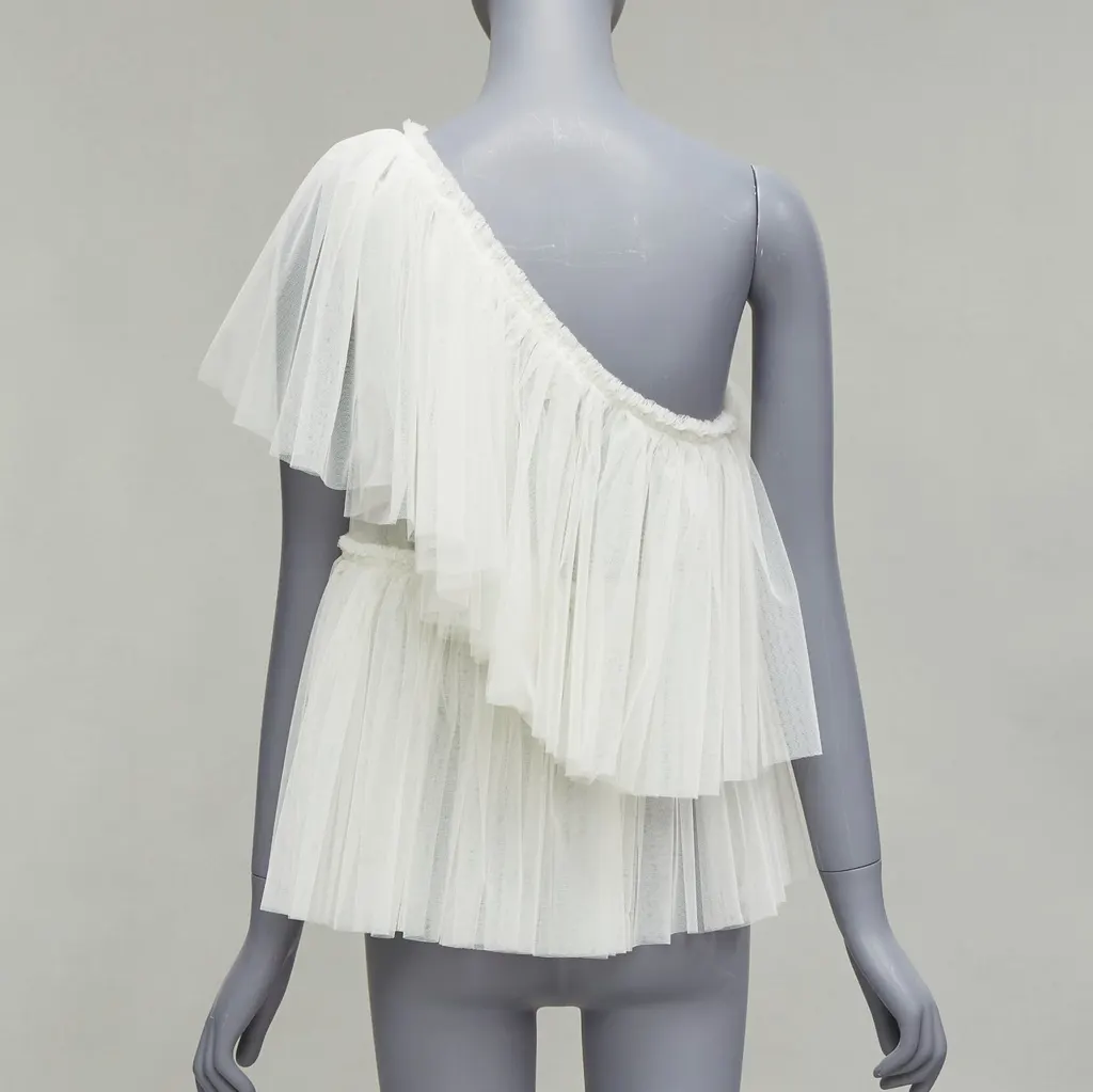 Molly Goddard Tulle Tiered Top Beige Never worn, with tag - Box View