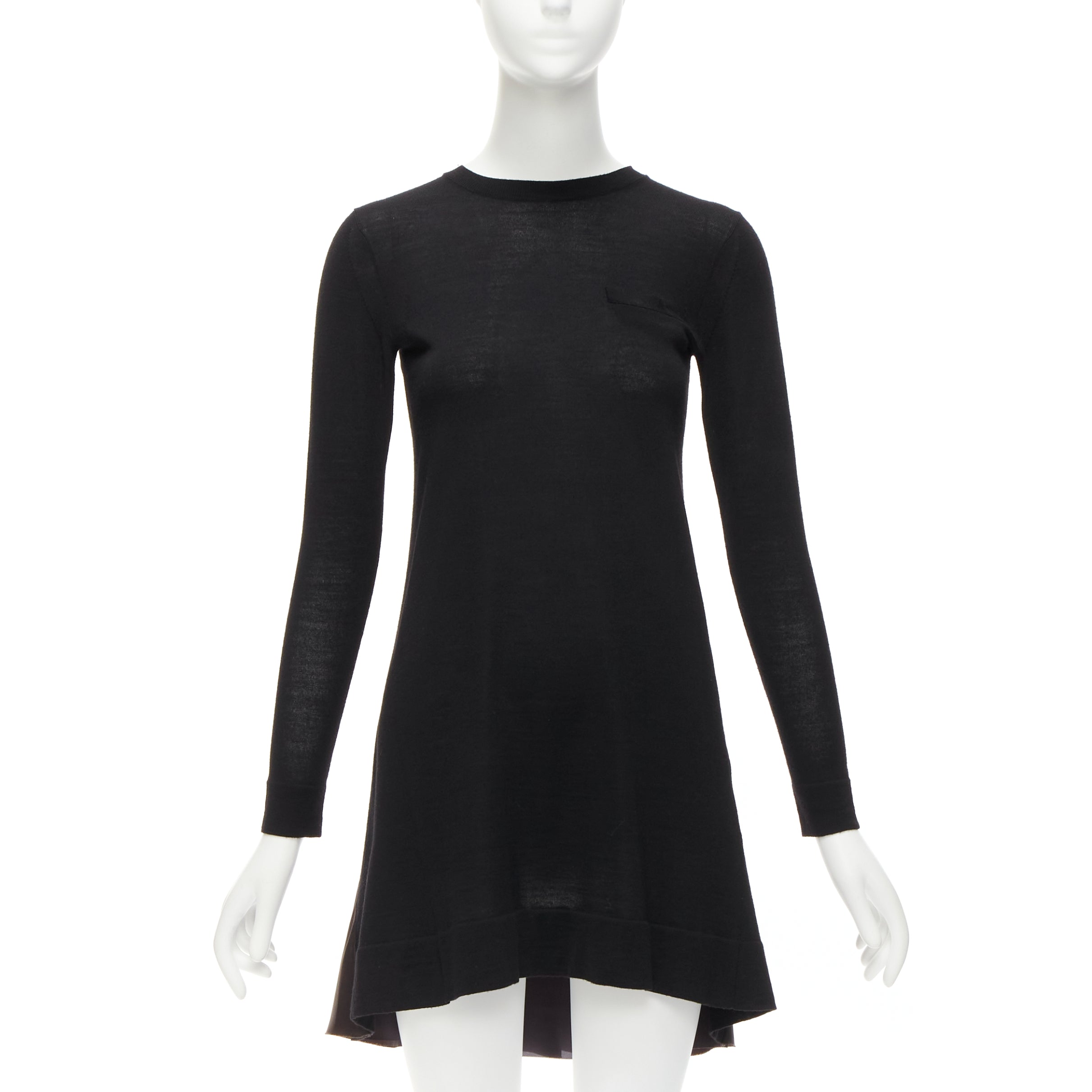 Sacai Pleat Back Dress - Back view