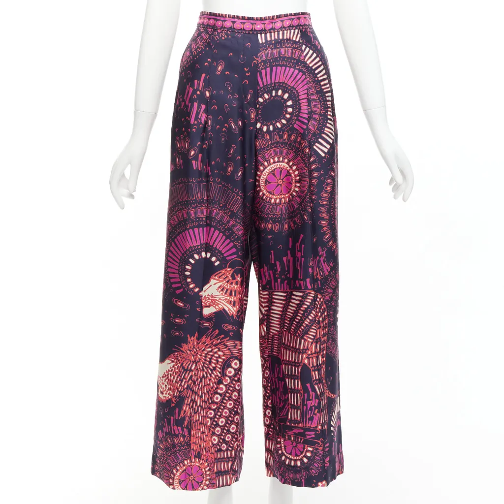 Dior Pleated Wide Pants Pink Cotton Never worn - Front View