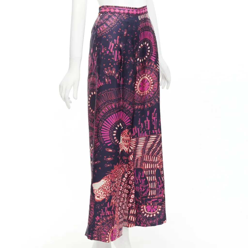 Dior Pleated Wide Pants Pink Cotton Never worn - Inside View