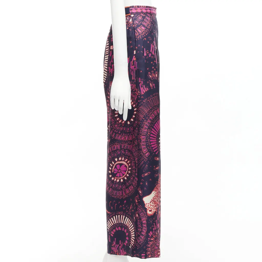 Dior Pleated Wide Pants Pink Cotton Never worn - Model View