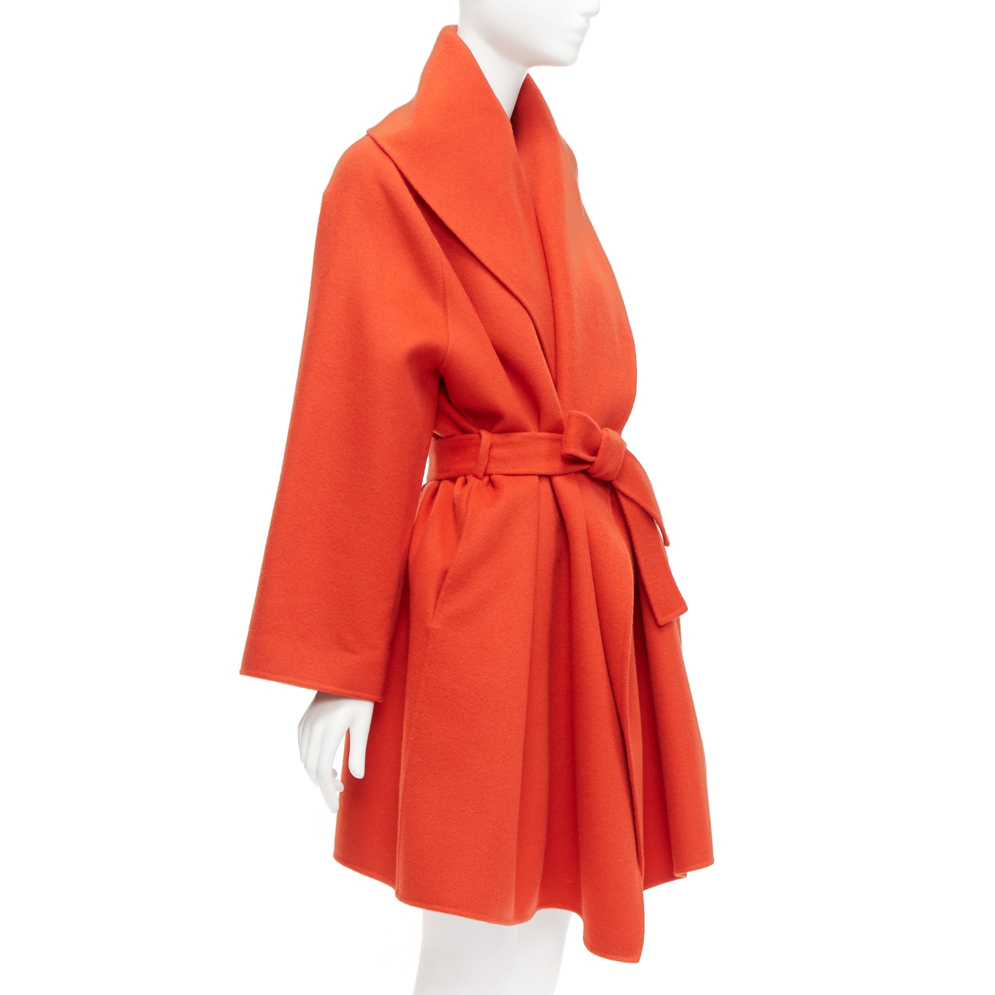 Bottega Veneta Red Cashmere Belted Coat - 4
