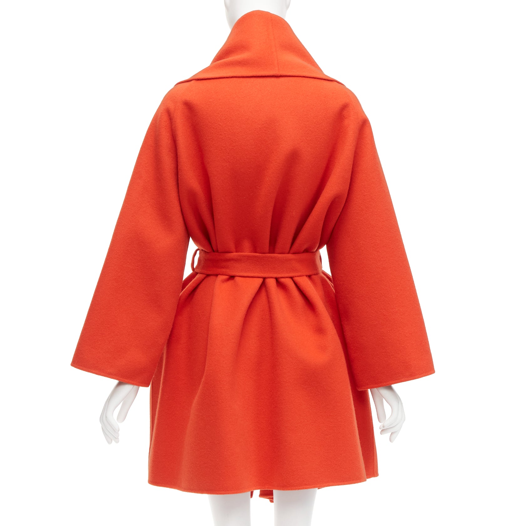 Bottega Veneta Red Cashmere Belted Coat - Detail 1