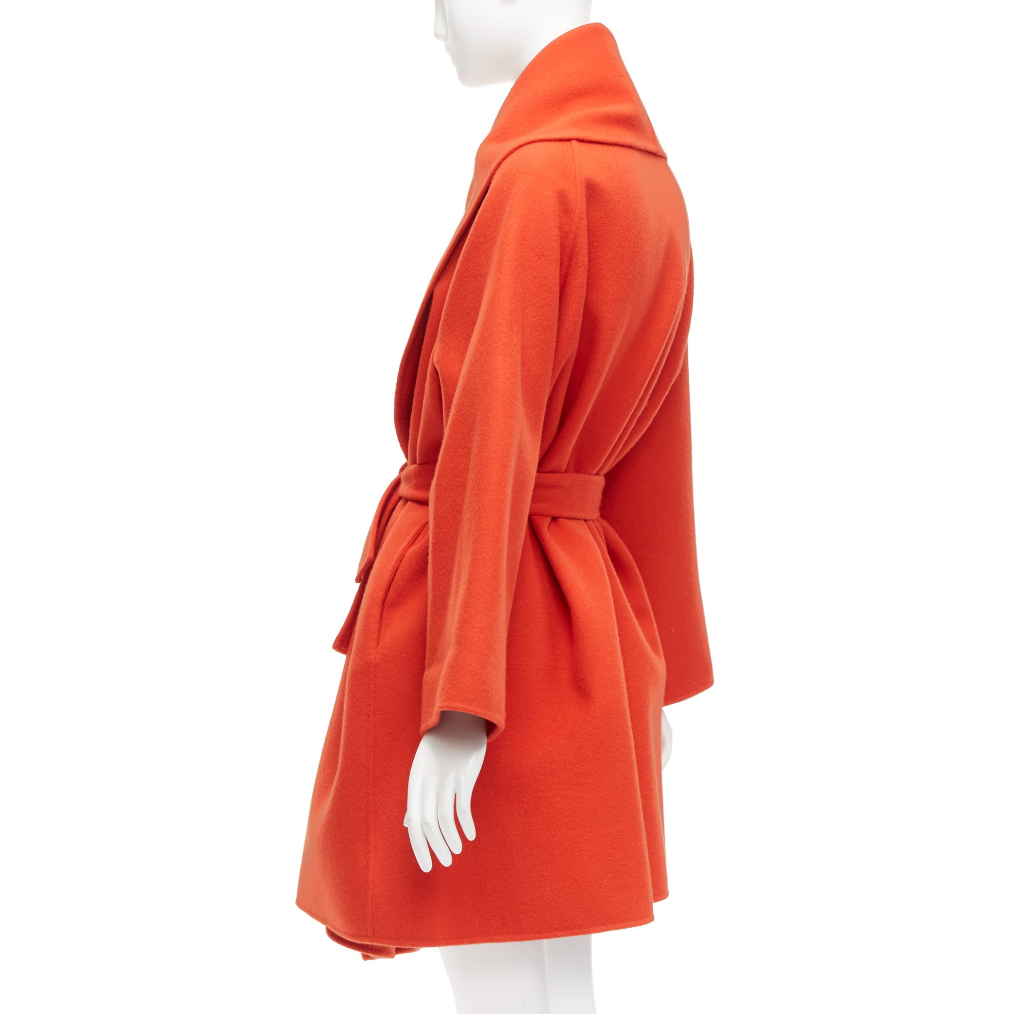 Bottega Veneta Red Cashmere Belted Coat - Detail 2