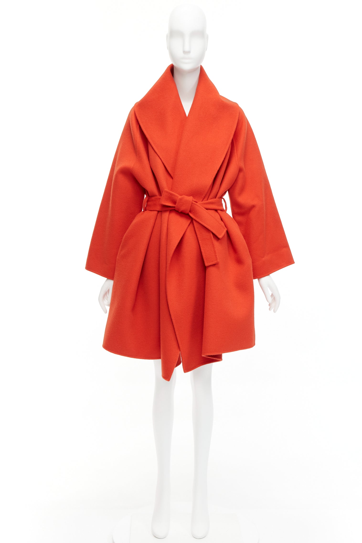 Bottega Veneta Red Cashmere Belted Coat - Image 12