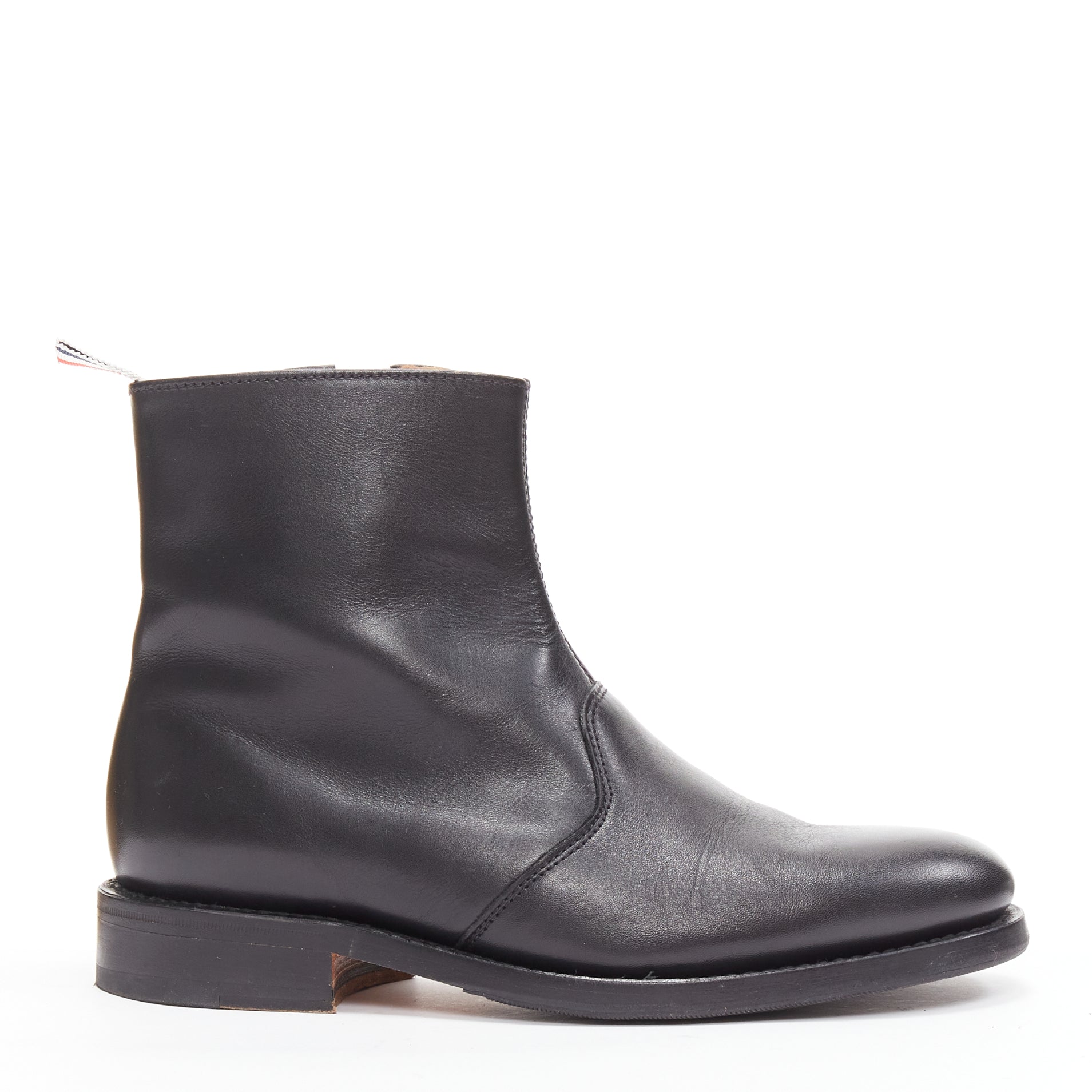 Thom Browne Minimal Tab Zip Boots