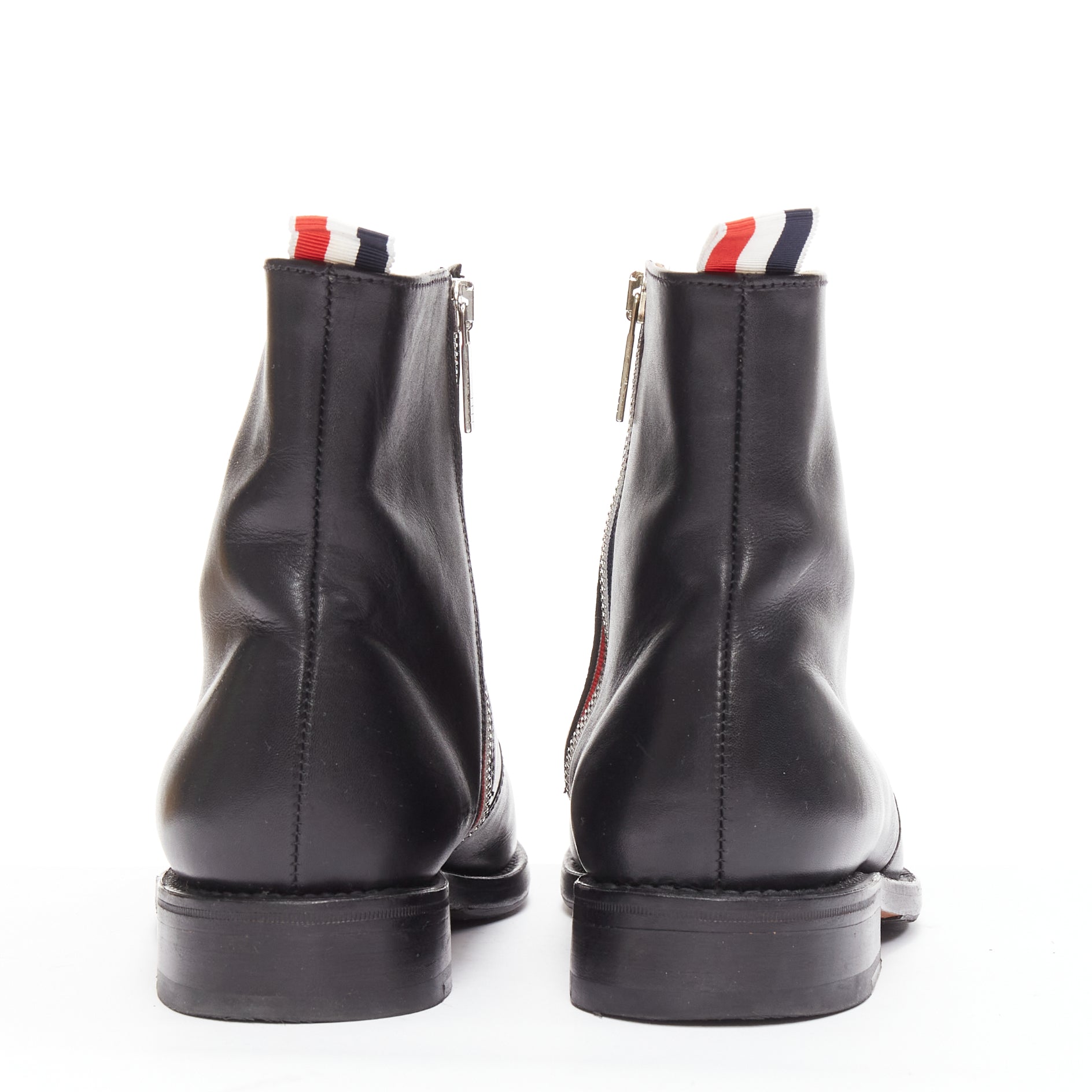 Thom Browne Minimal Tab Zip Boots - Side view