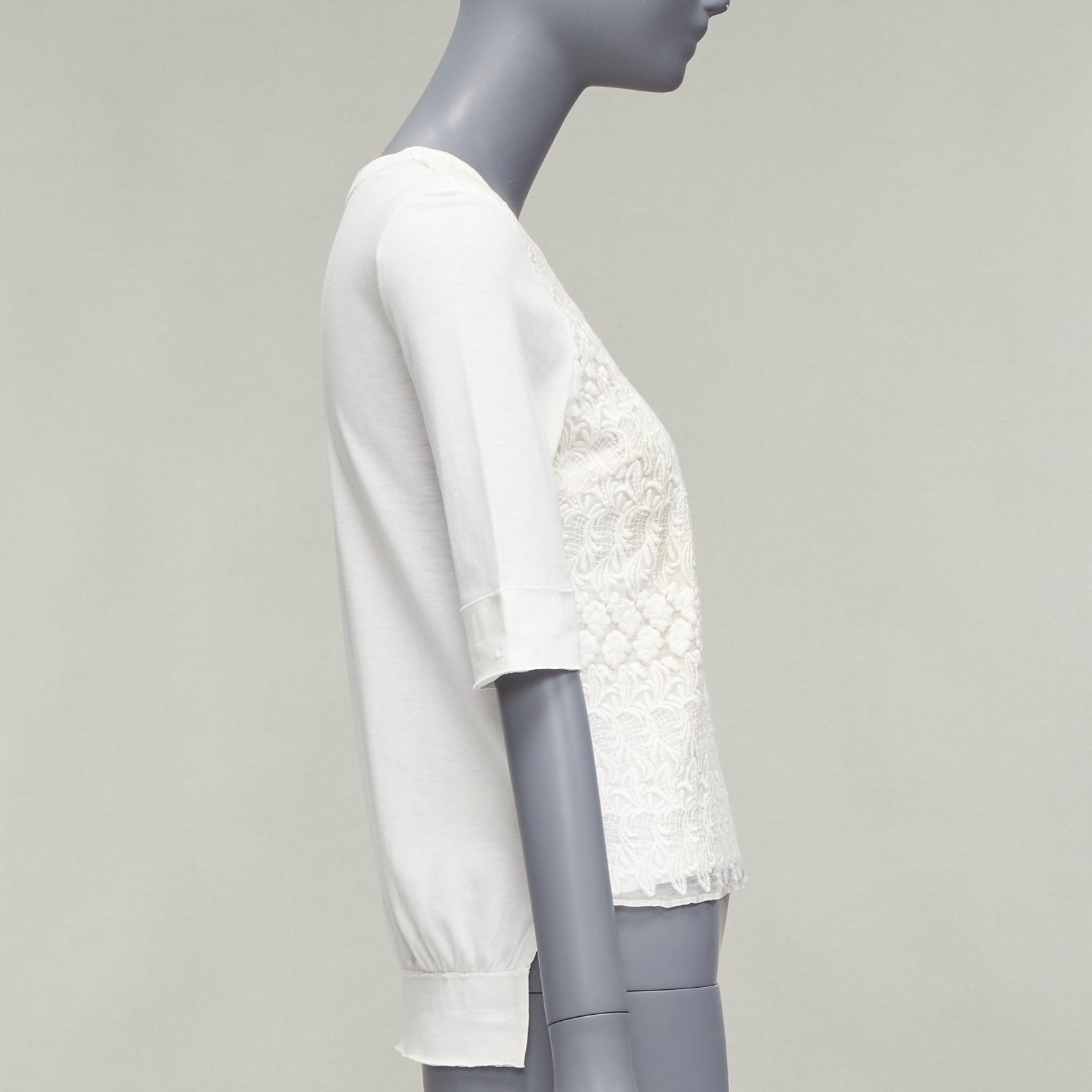 Giambattista Valli Lace Overlay Tee - 4