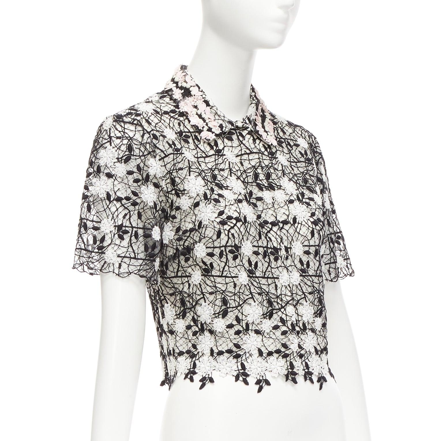 Giambattista Valli Lace Applique Shirt - Image 6