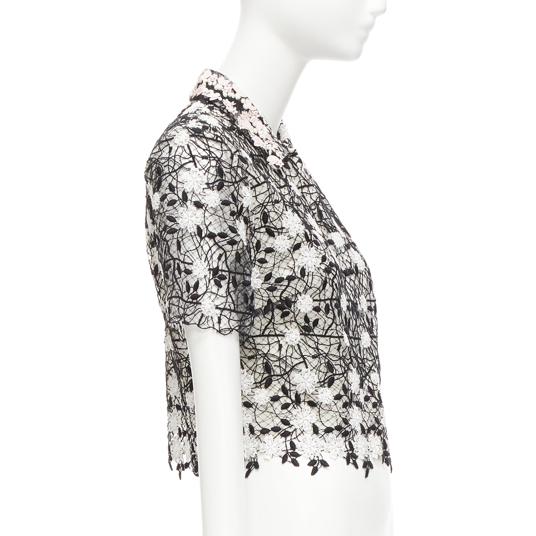 Giambattista Valli Lace Applique Shirt - 4
