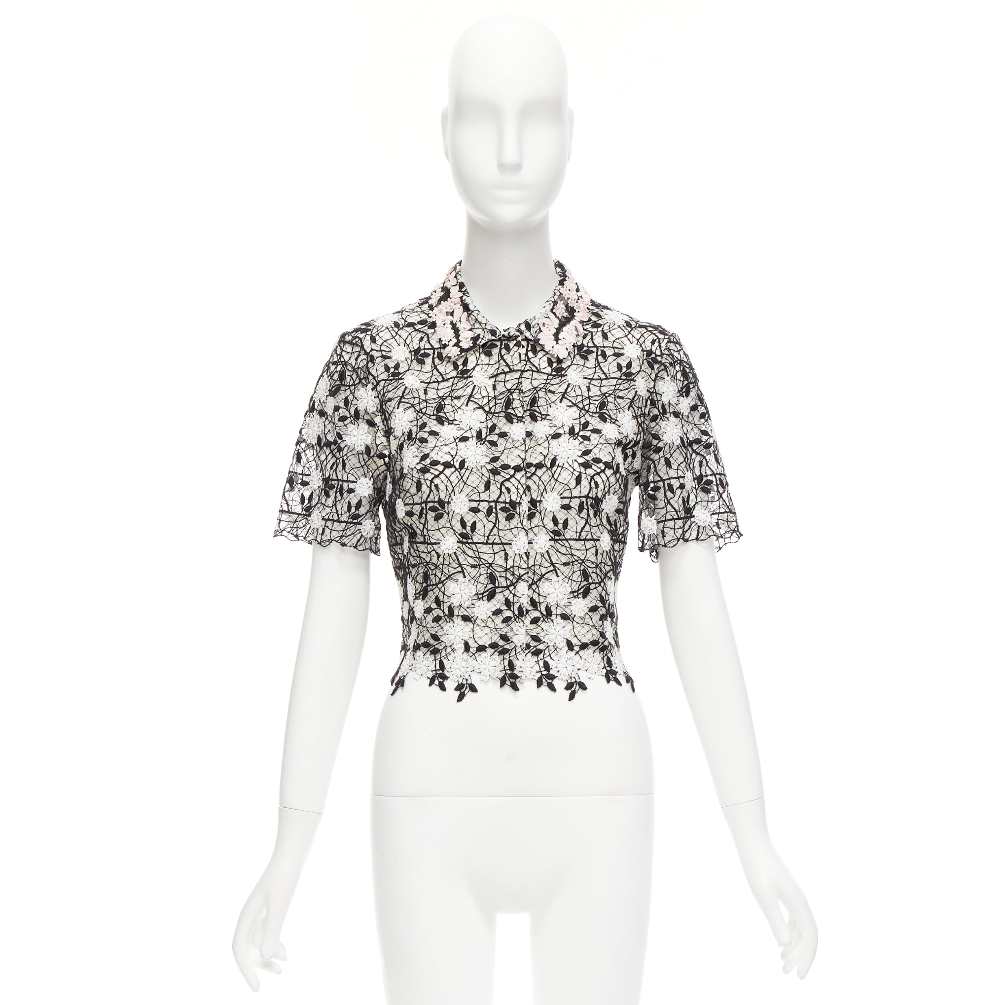 Giambattista Valli Lace Applique Shirt - Image 11