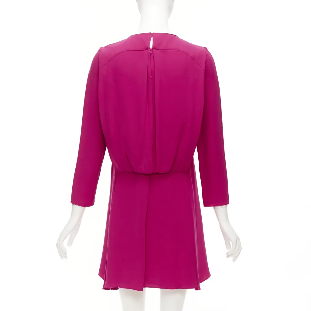 Valentino Keyhole Shift Dress Pink Silk Very good - Back View
