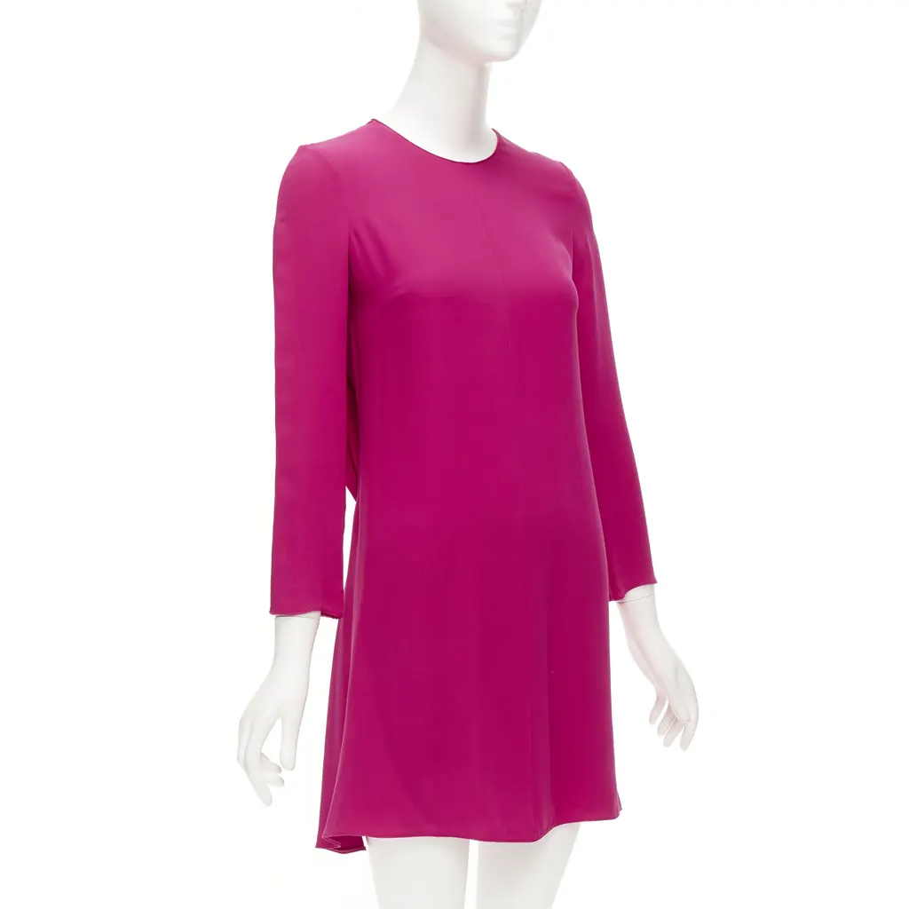 Valentino Keyhole Shift Dress Pink Silk Very good - Inside View