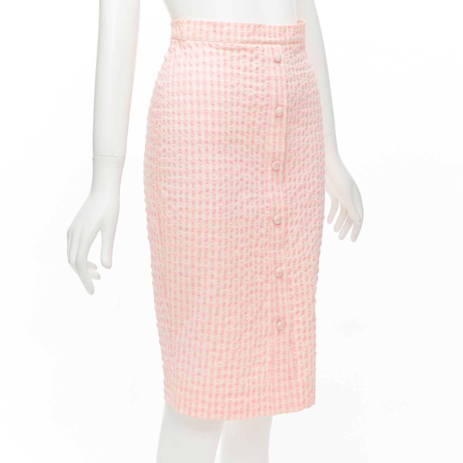 Altuzarra Gingham Button Skirt - Image 6