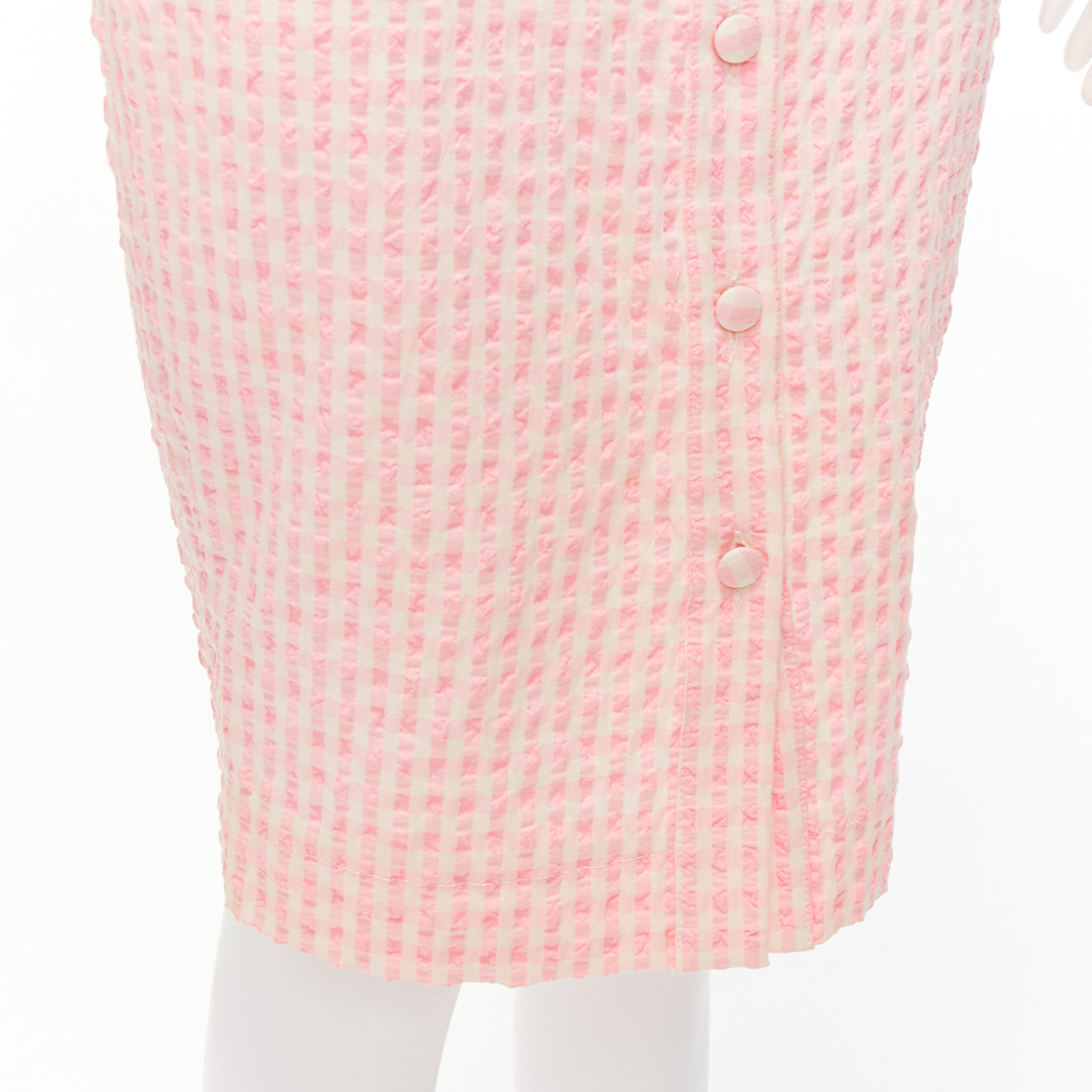 Altuzarra Gingham Button Skirt - Detail 2