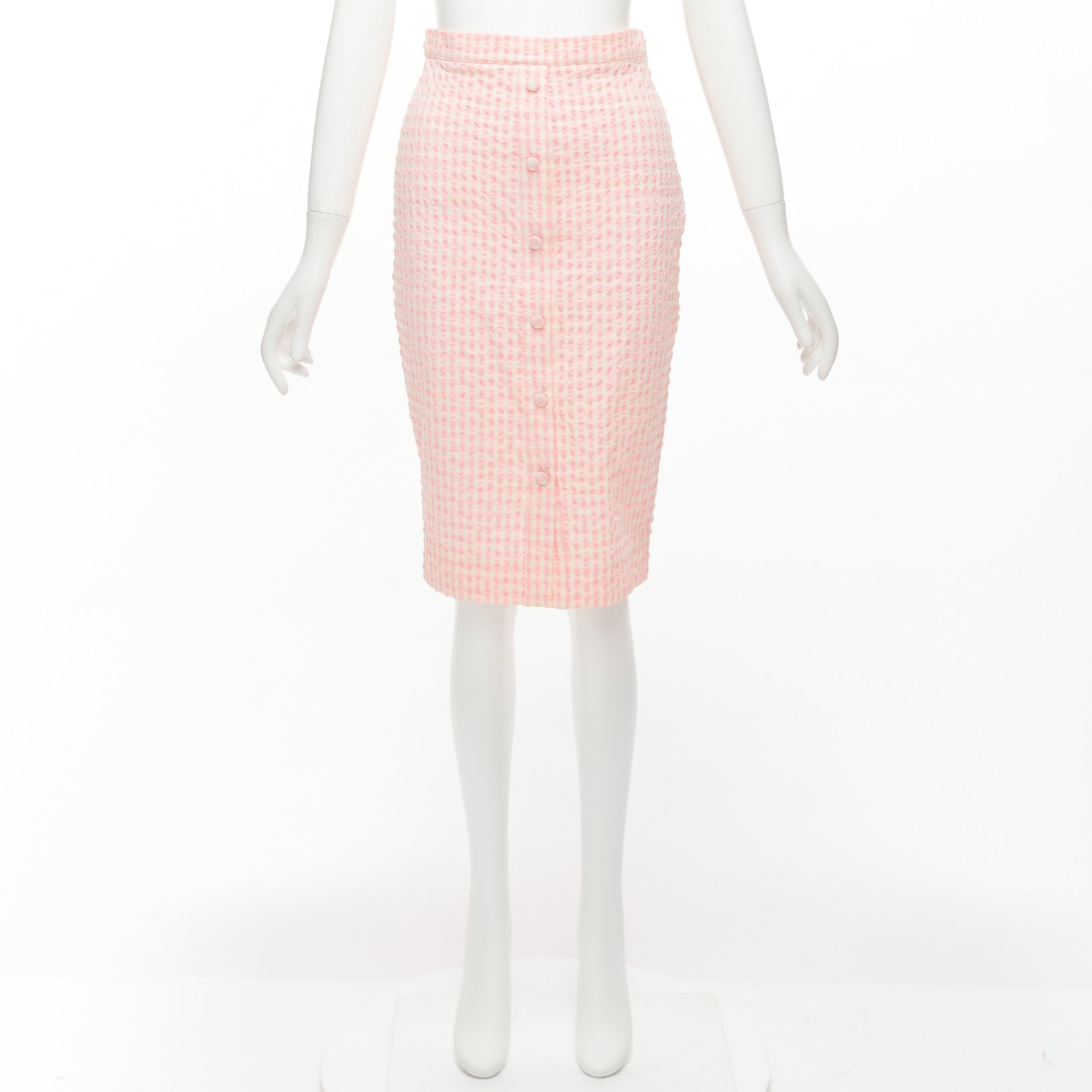 Altuzarra Gingham Button Skirt - Image 11