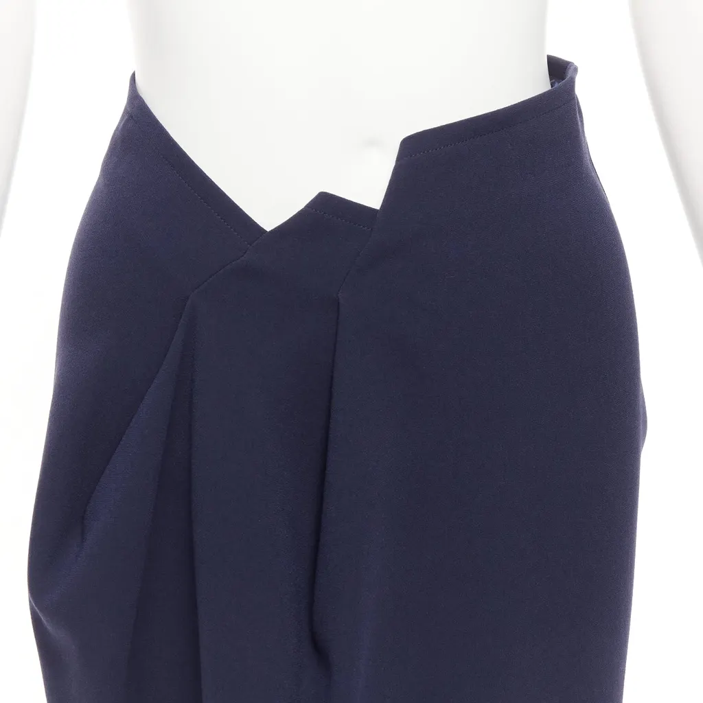 Jil Sander Jagged Waist Skirt Navy Never worn - Back View