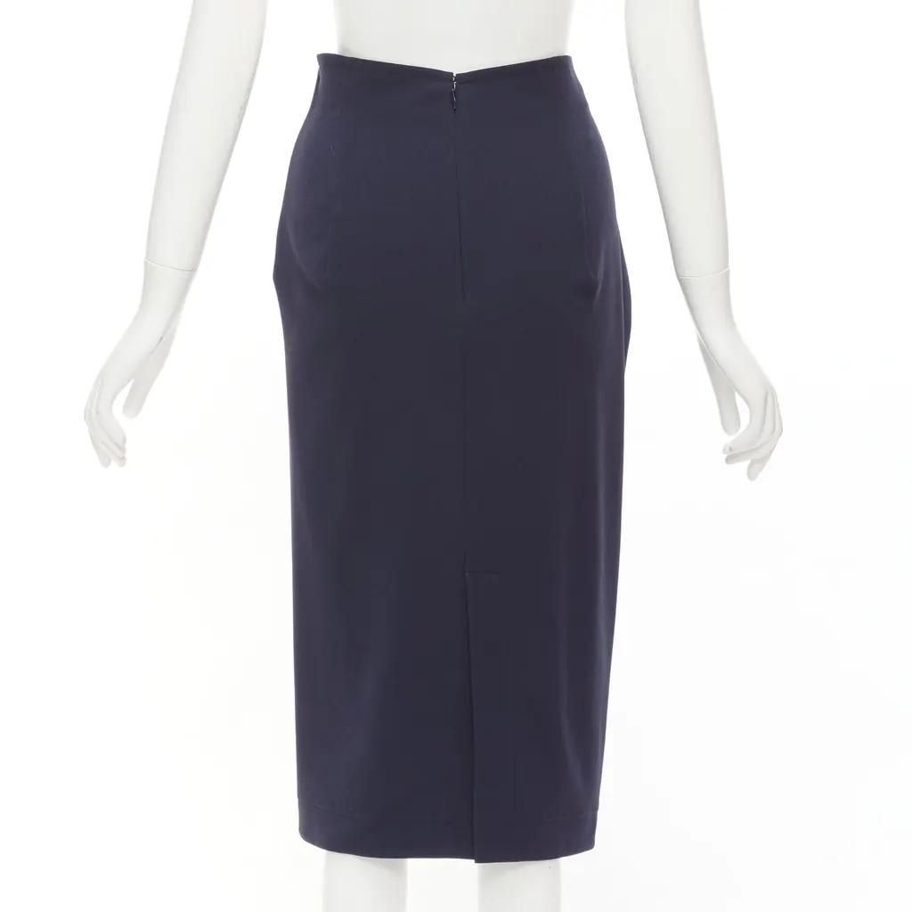 Jil Sander Jagged Waist Skirt Navy Never worn - Box View