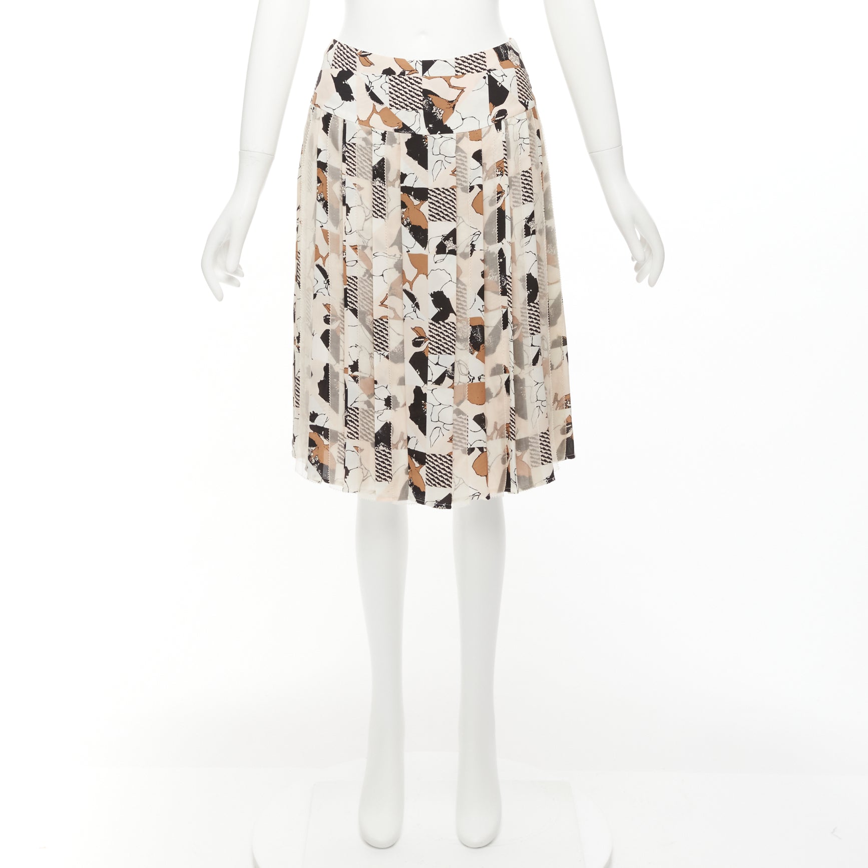 Oscar De La Renta Geometric Pleated Skirt - Image 11