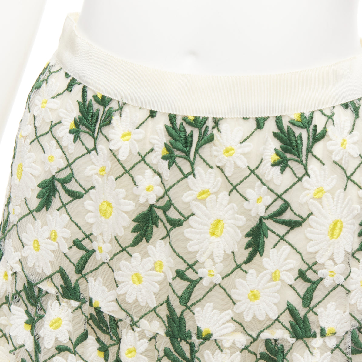 Giambattista Valli Daisy Embroidered Skirt - Back view