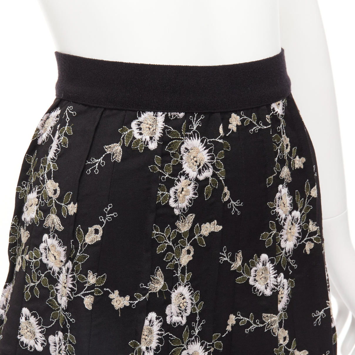 Giambattista Valli Floral Wool Skirt - Back view