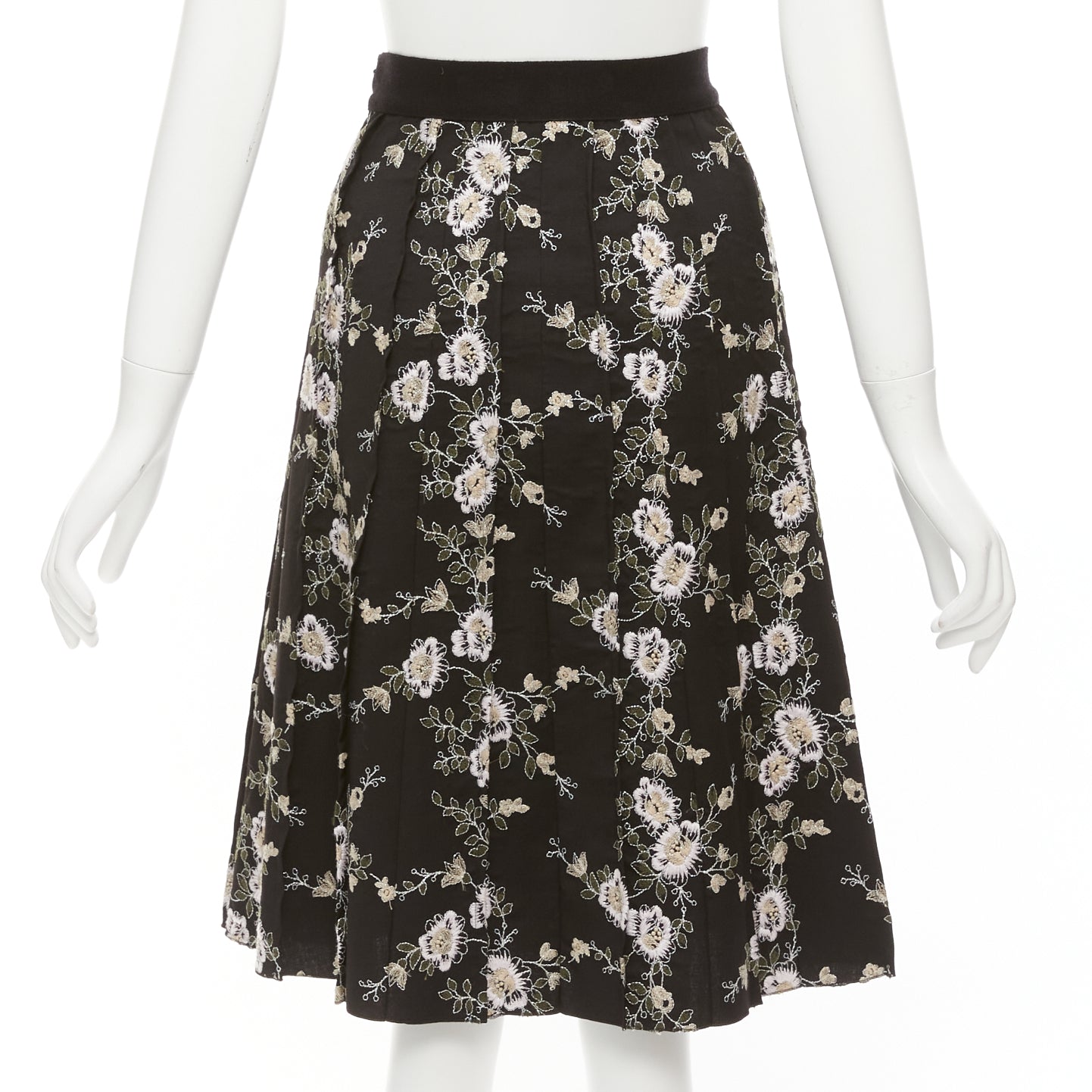 Giambattista Valli Floral Wool Skirt - Side view