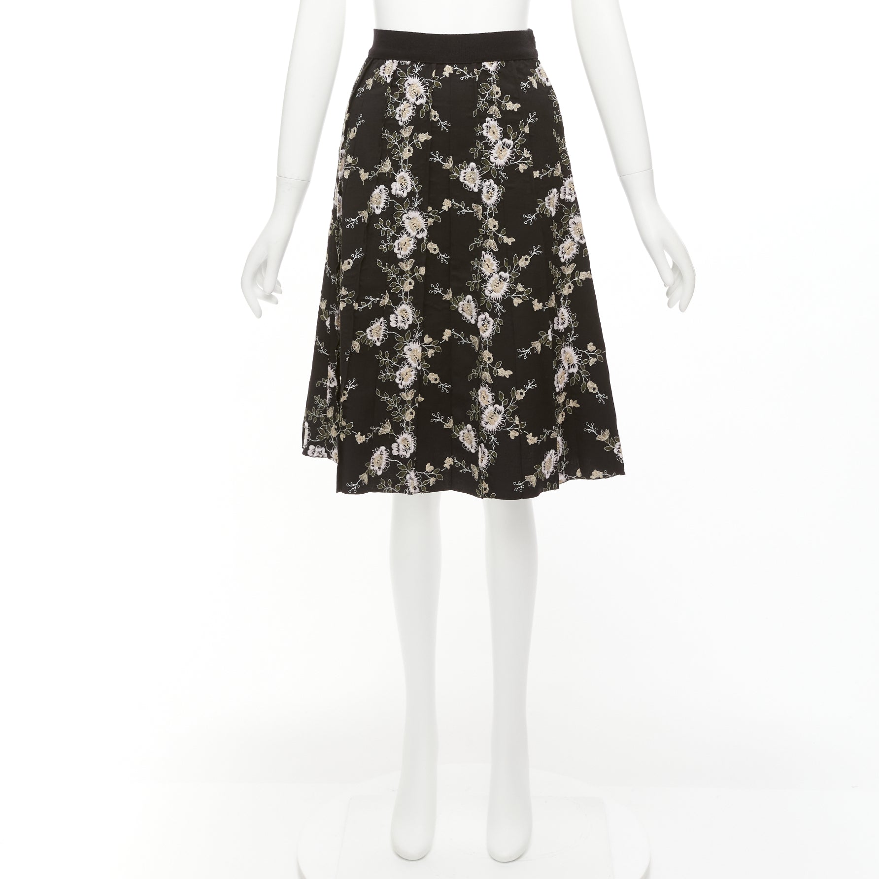 Giambattista Valli Floral Wool Skirt - Image 11