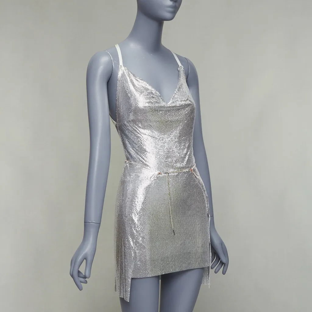 Poster Girl Adrianne Silver Polyester Never worn, with tag - Inside View