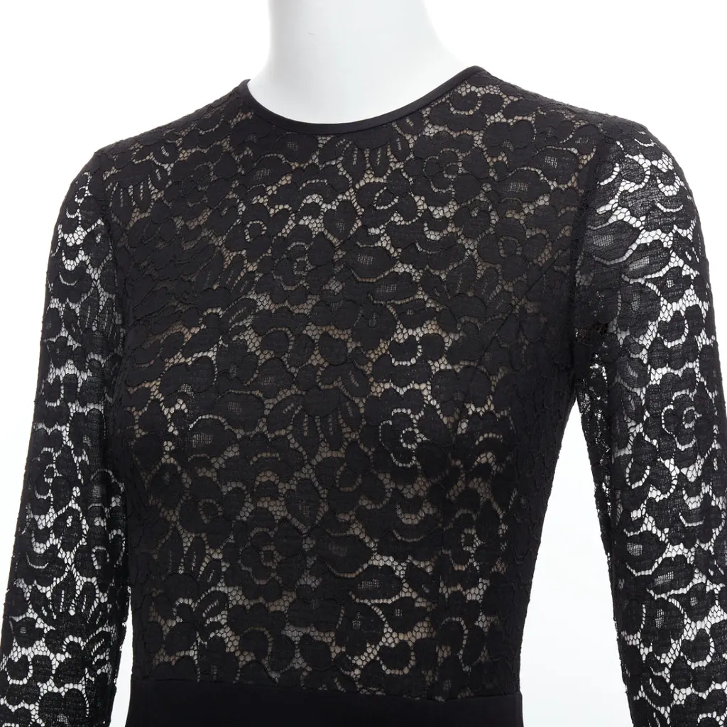 Michael Kors Lace Overlay Dress Black Polyester Never worn, with tag - Back View