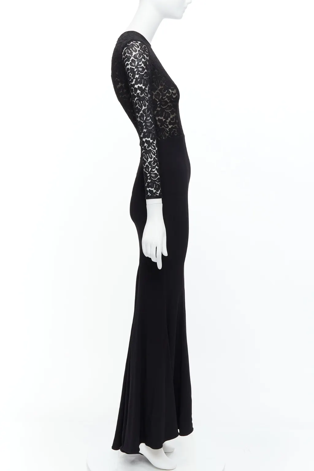 Michael Kors Lace Overlay Dress Black Polyester Never worn, with tag - Model View
