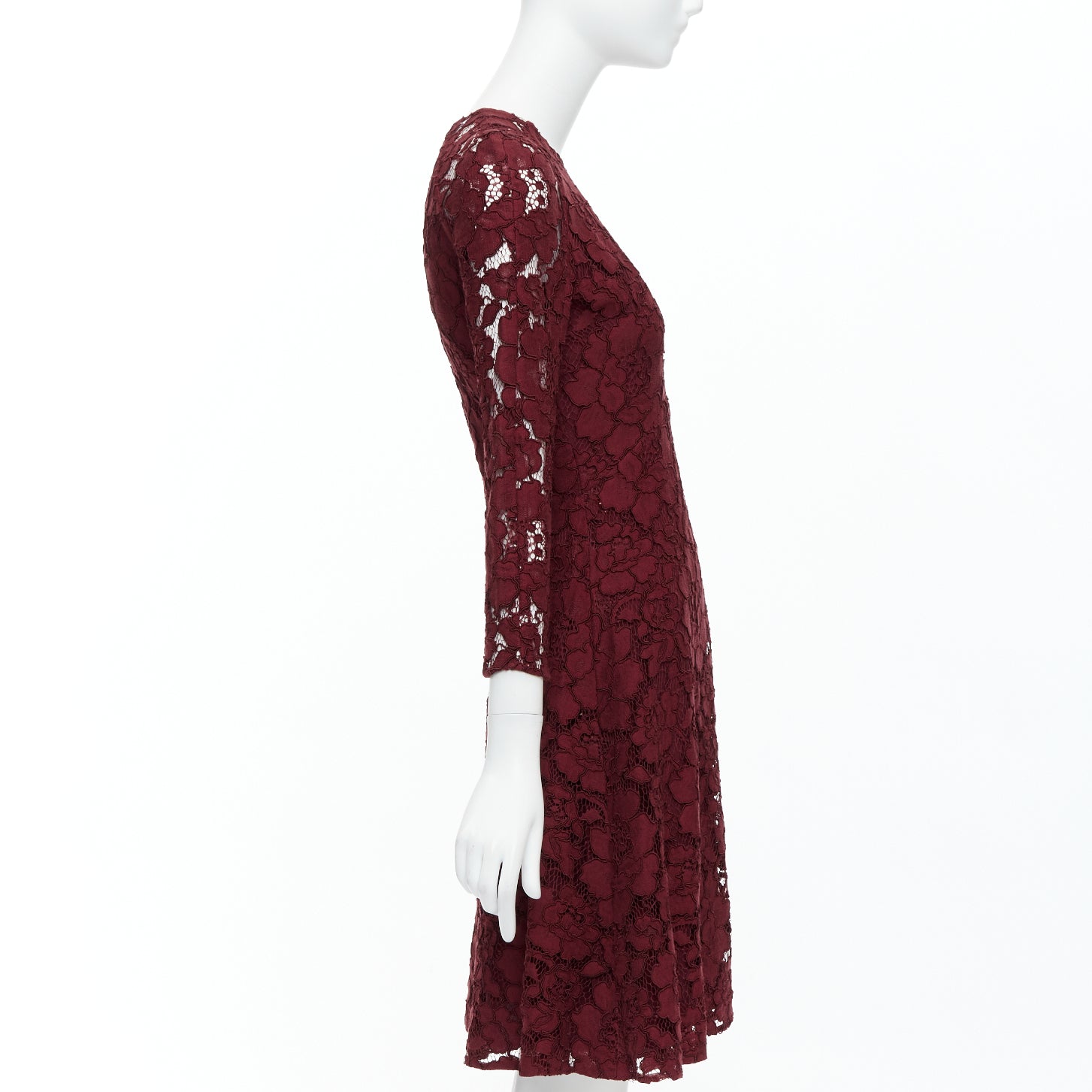 Oscar De La Renta Lace Fit Dress - 4