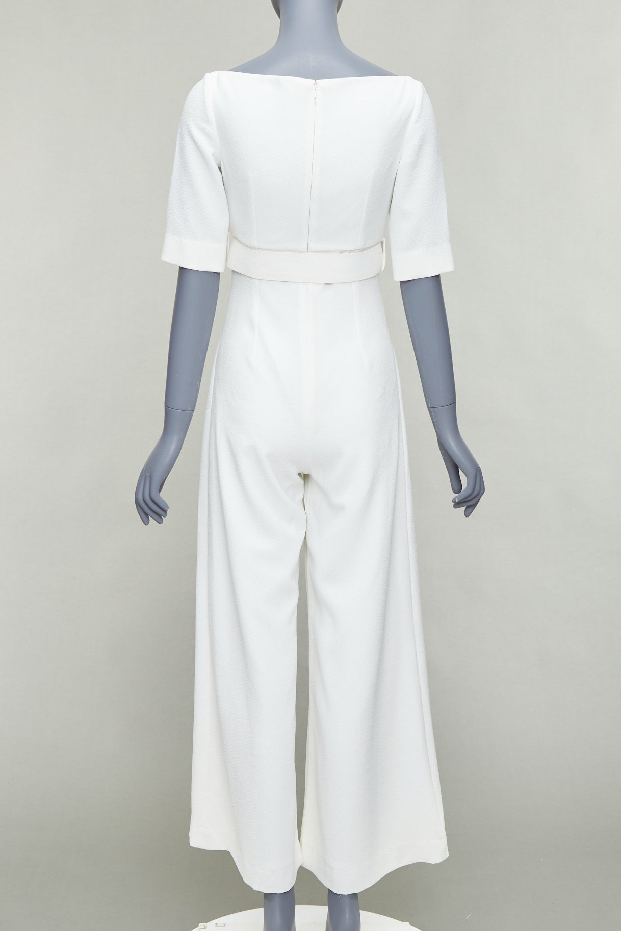 Emilia Wickstead Cloque Belted Jumpsuit - Side view