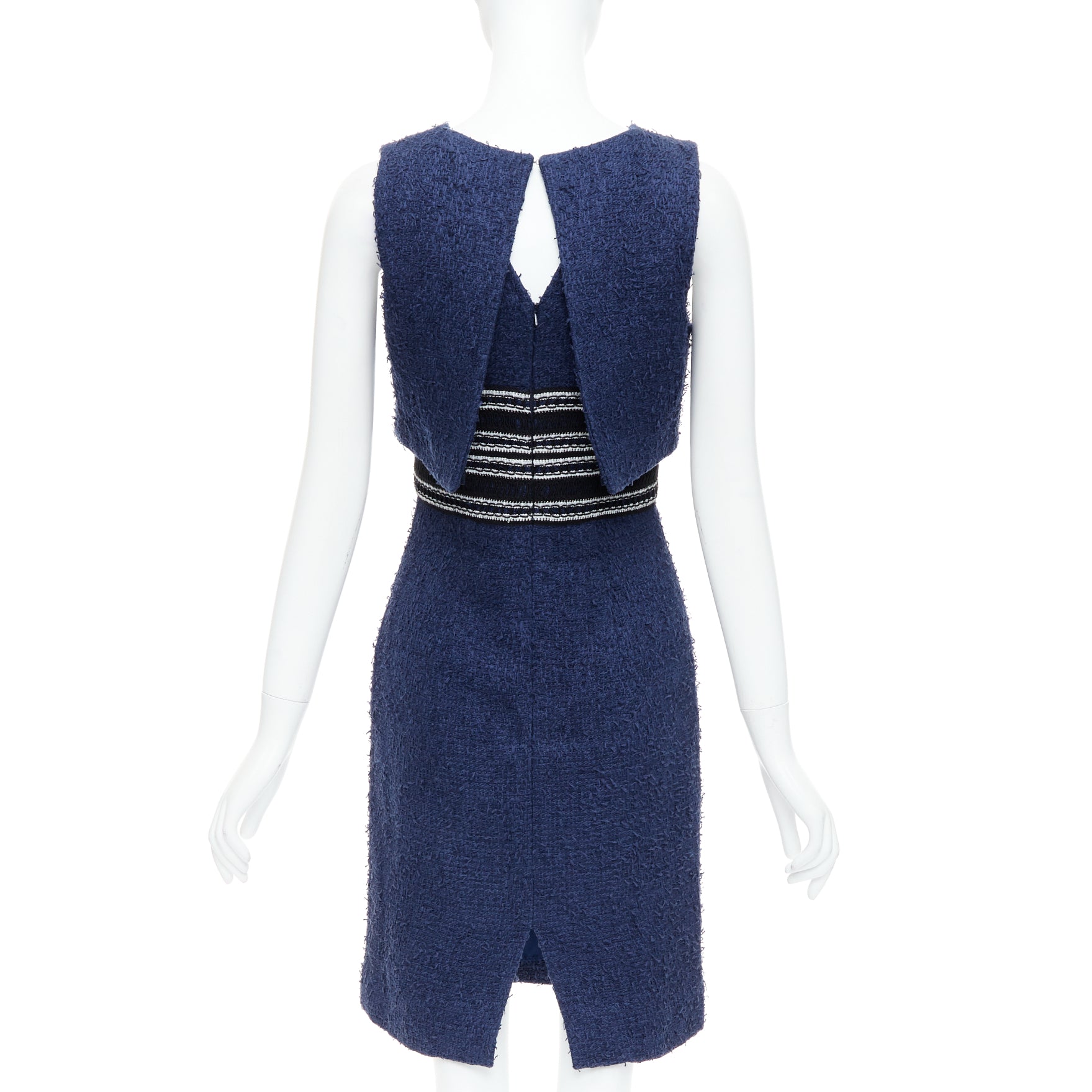 Oscar De La Renta Tweed Layered Dress - Side view