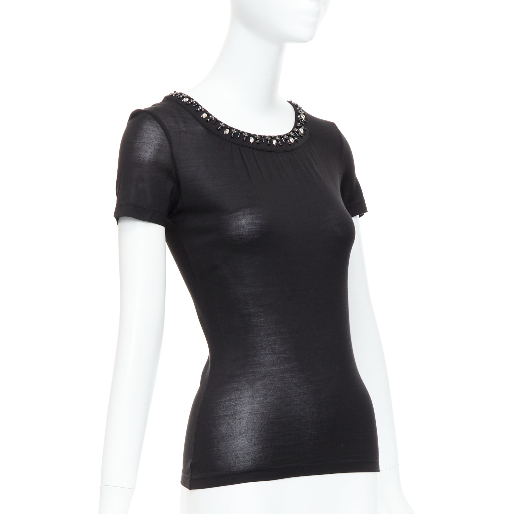 Christian Dior Beaded Collar Tee - Image 6