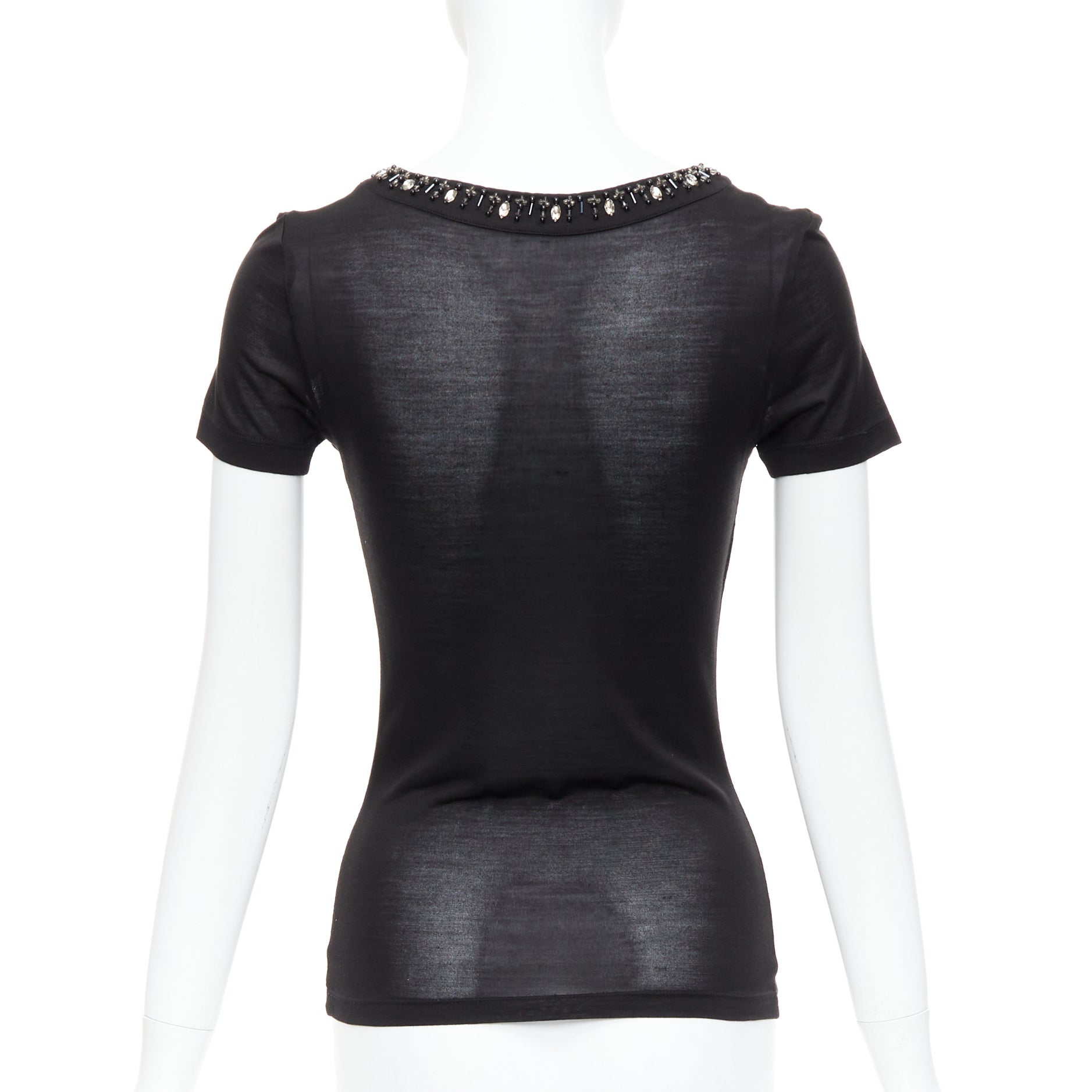 Christian Dior Beaded Collar Tee - Side view