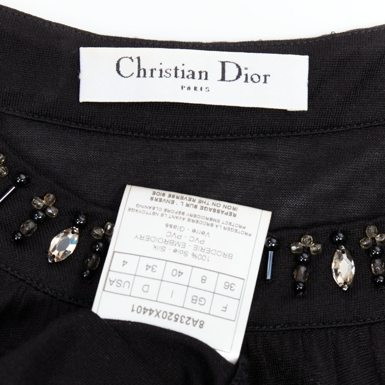 Christian Dior Beaded Collar Tee - Image 10