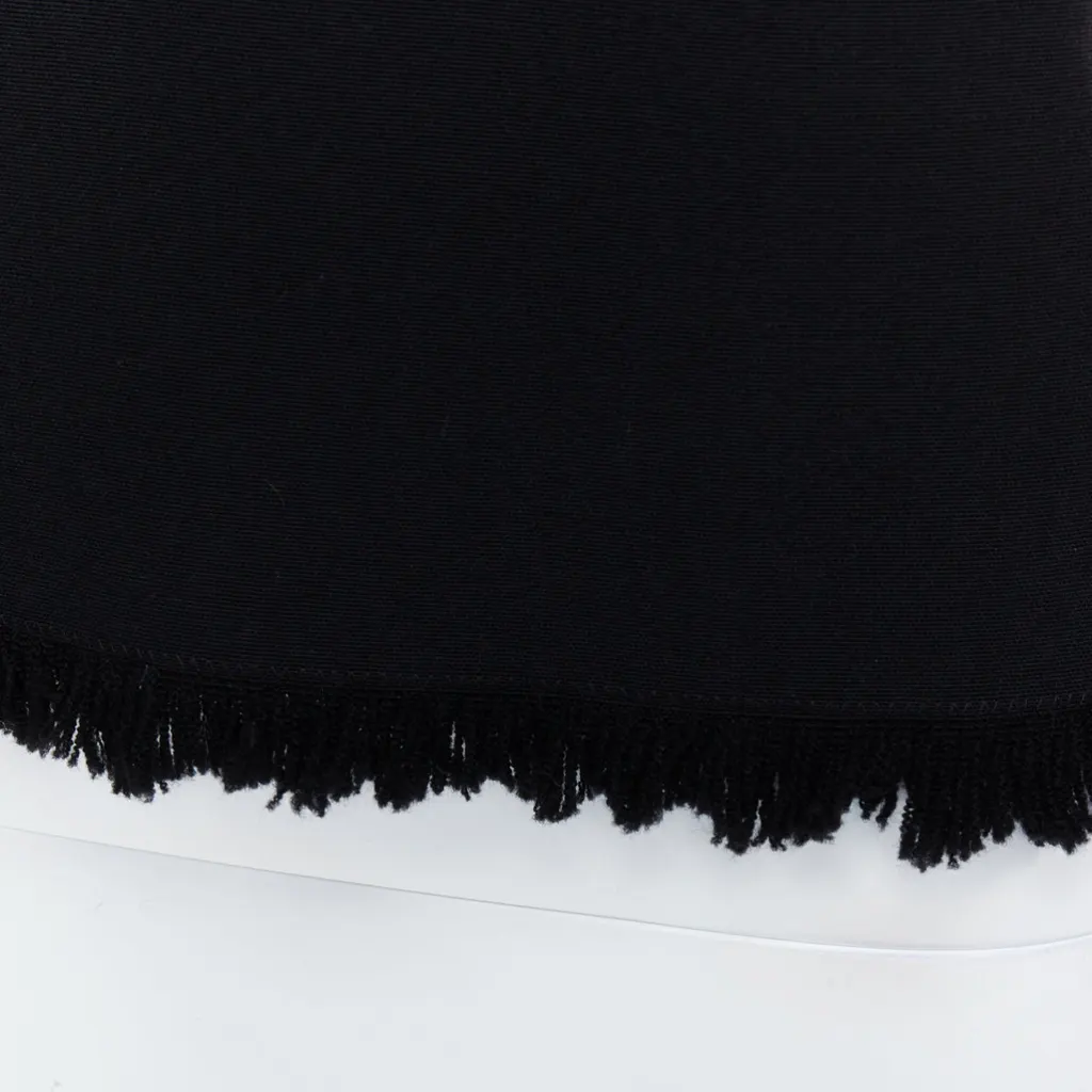 Tom Ford Fringe Fitted Top Black Wool Never worn - Back View