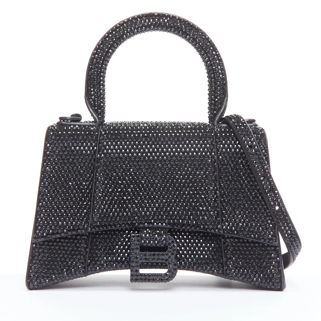 Balenciaga Hourglass XS Black Leather Very good - Front View