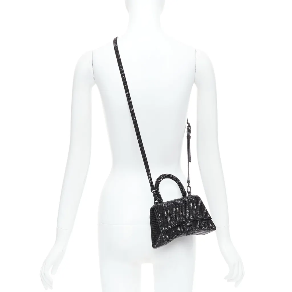 Balenciaga Hourglass XS Black Leather Very good - Back View