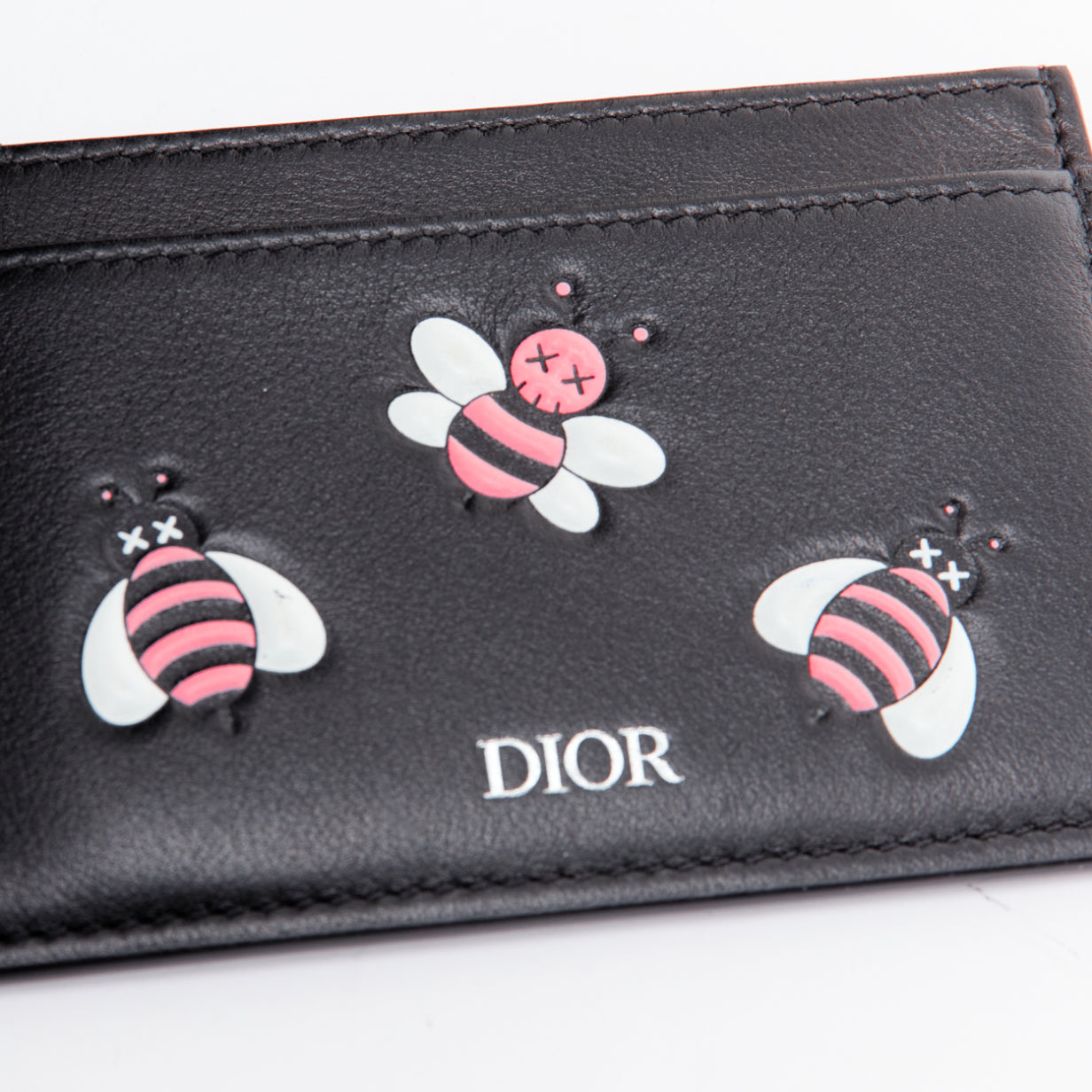 Dior Bee Leather Cardholder - Side view