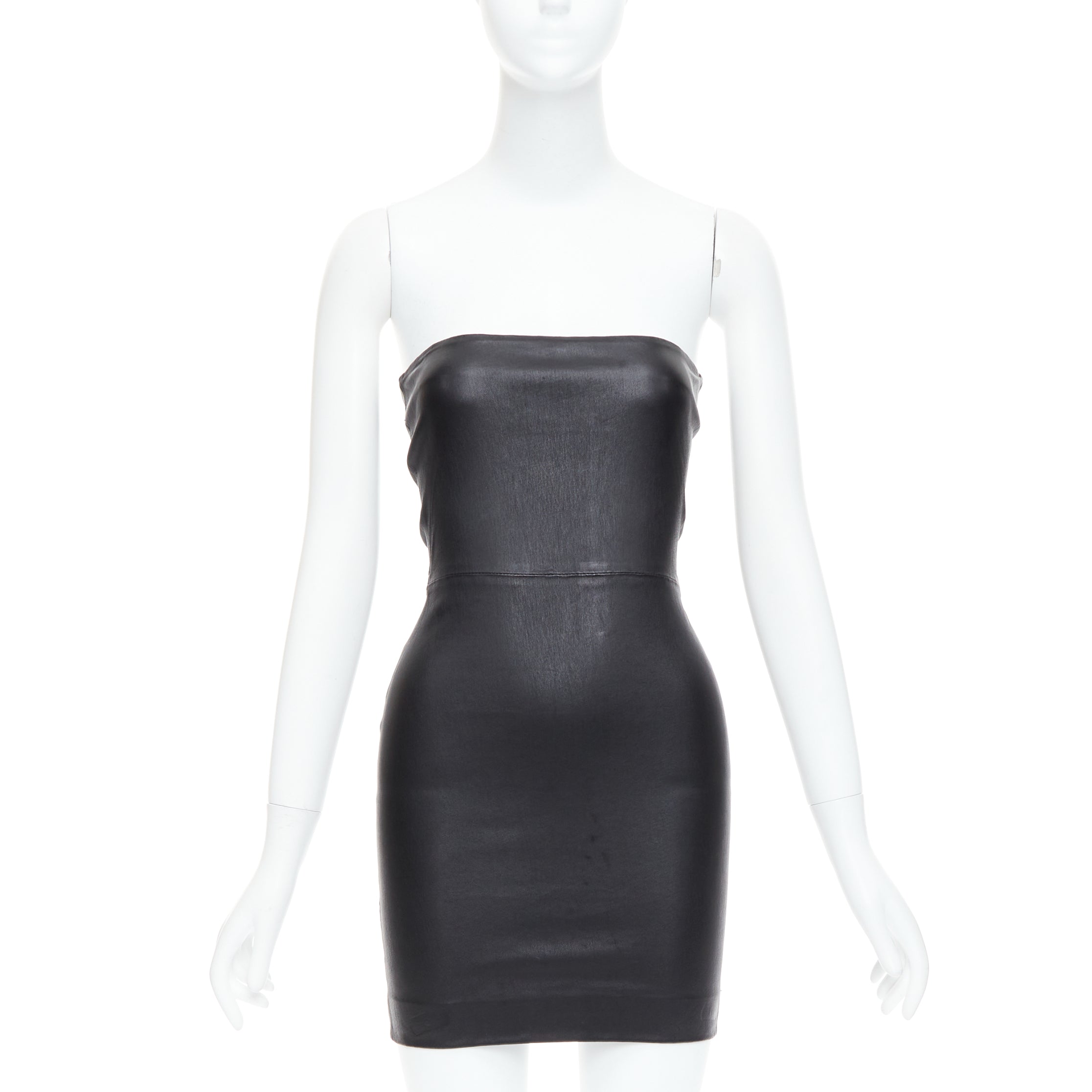 Sprwmn Leather Tube Dress