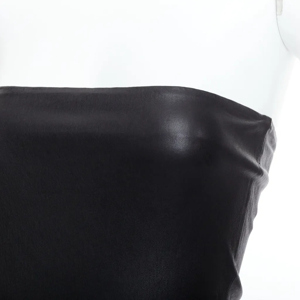 SPRWMN Leather Tube Dress Black Leather Good - Back View