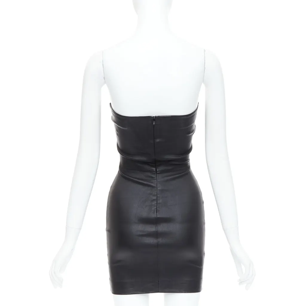 SPRWMN Leather Tube Dress Black Leather Good - Box View