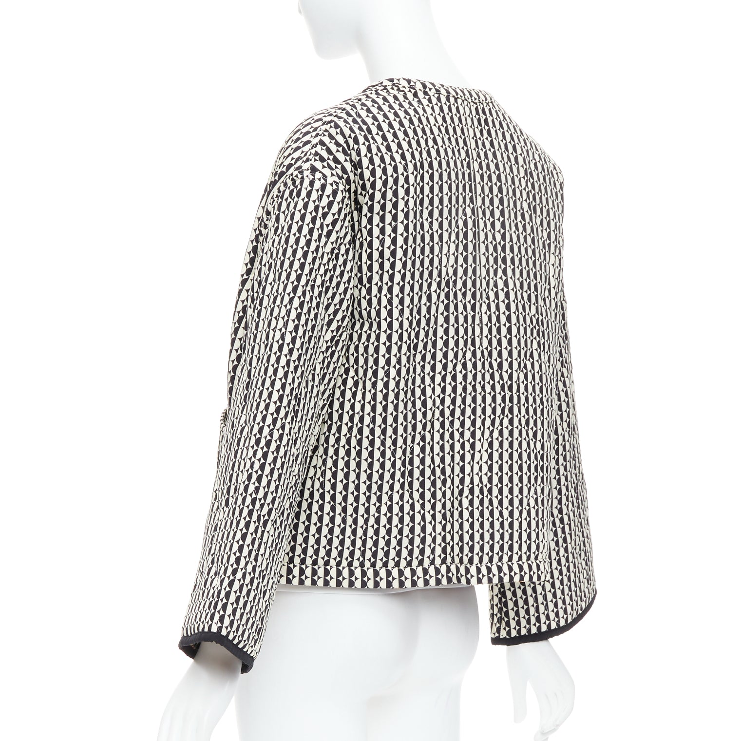 Oscar De La Renta Black Silk Padded Coat - Detail 1