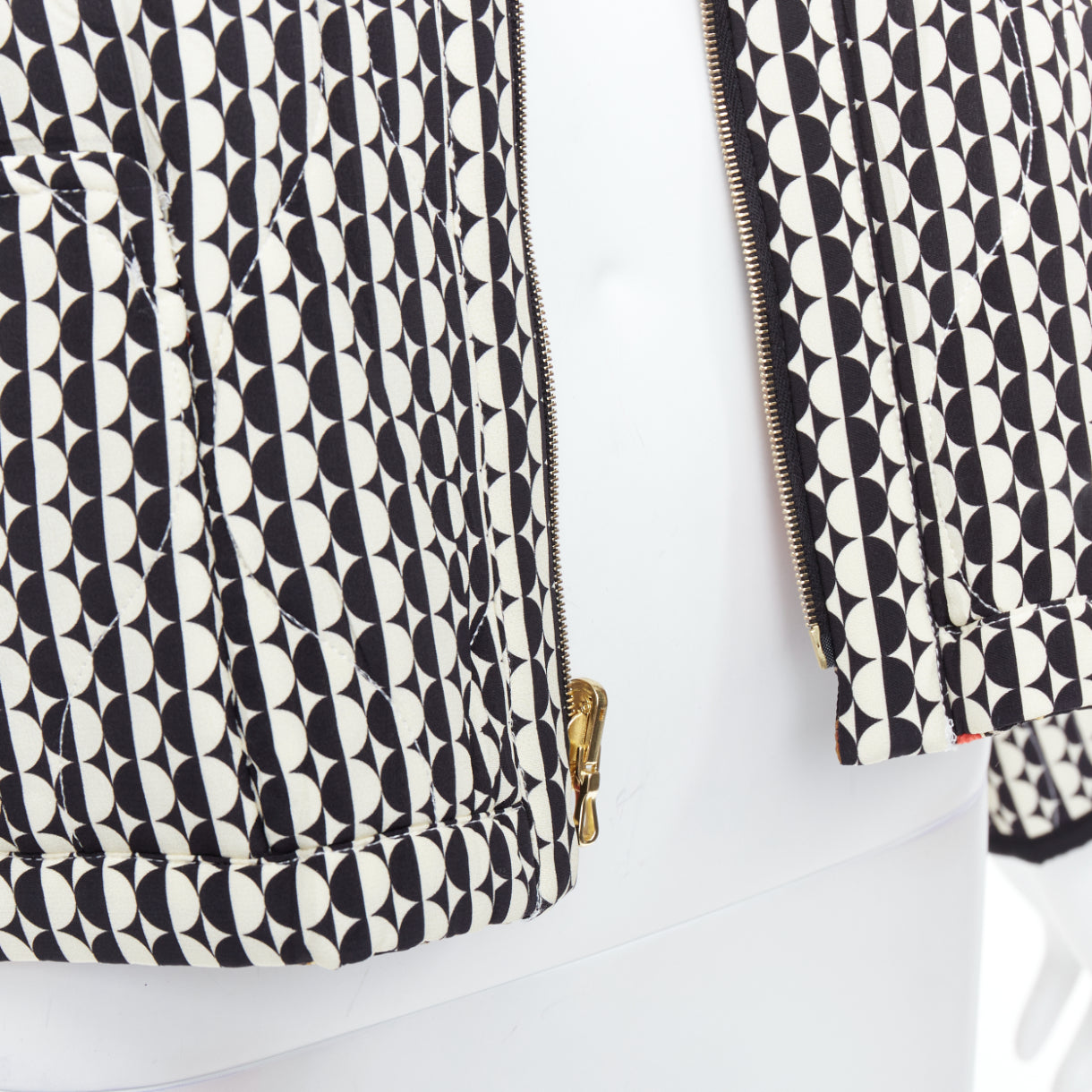 Oscar De La Renta Black Silk Padded Coat - Detail 2