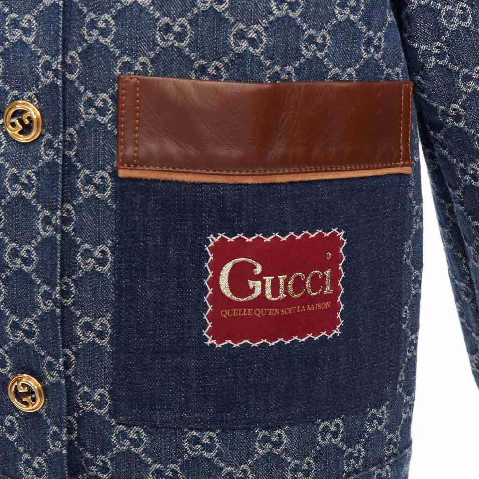 Gucci Blue Denim GG Coat - Image 10